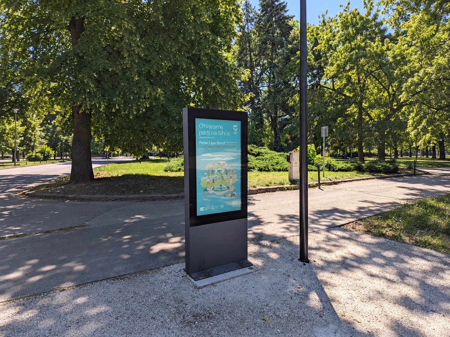 Digitálna úradná tabuľa – Park v Nitre