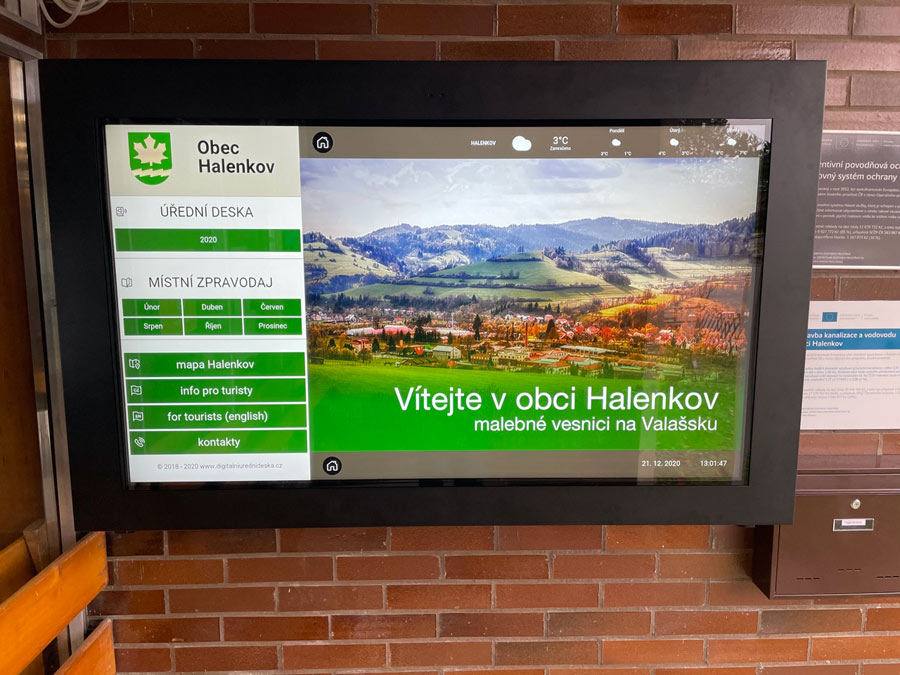 Digitálna úradná tabuľa – Halenkov