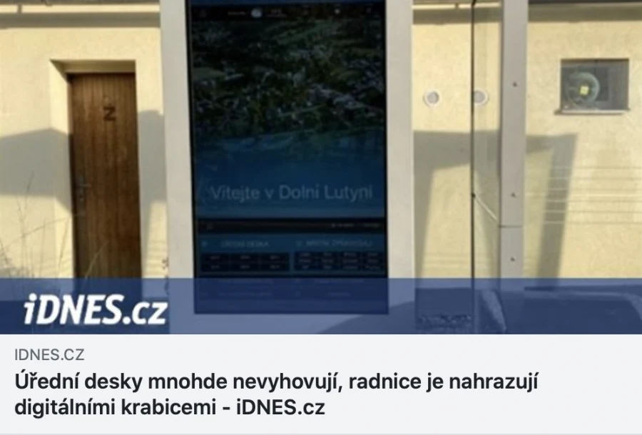 Naša digitálna úradná tabuľa na iDNES.cz
