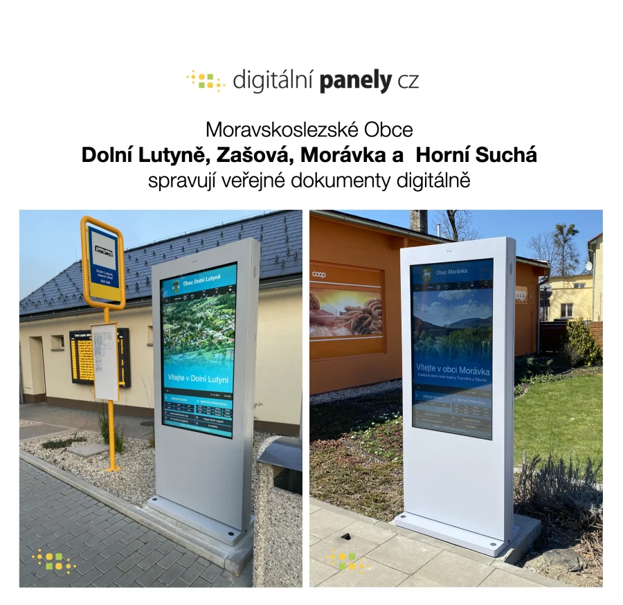 Obce Dolní Lutyně, Zašová, Morávka a Horní Suchá spravujú verejné dokumenty digitálne
